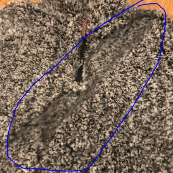 Weatherproof  XL/TG Gray Faux Fur Pullover Sweater Jacket  READ - Picture 13 of 13